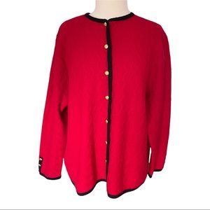 Karen Scott Petites Women's Cardigan Long Sleeve ,  100% wool, size 2X